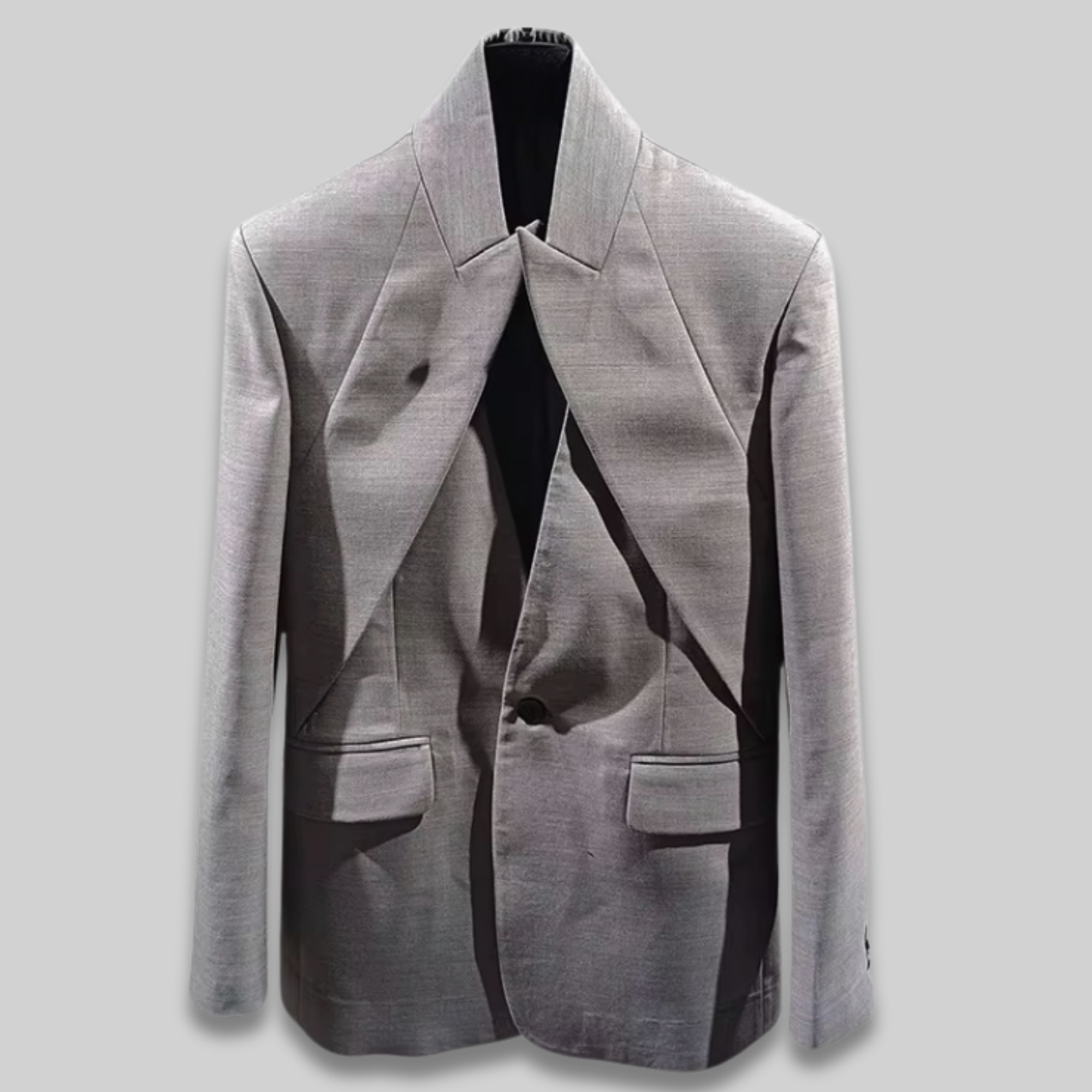 ARC-SCULPTED COLLAR BLAZER JACKET