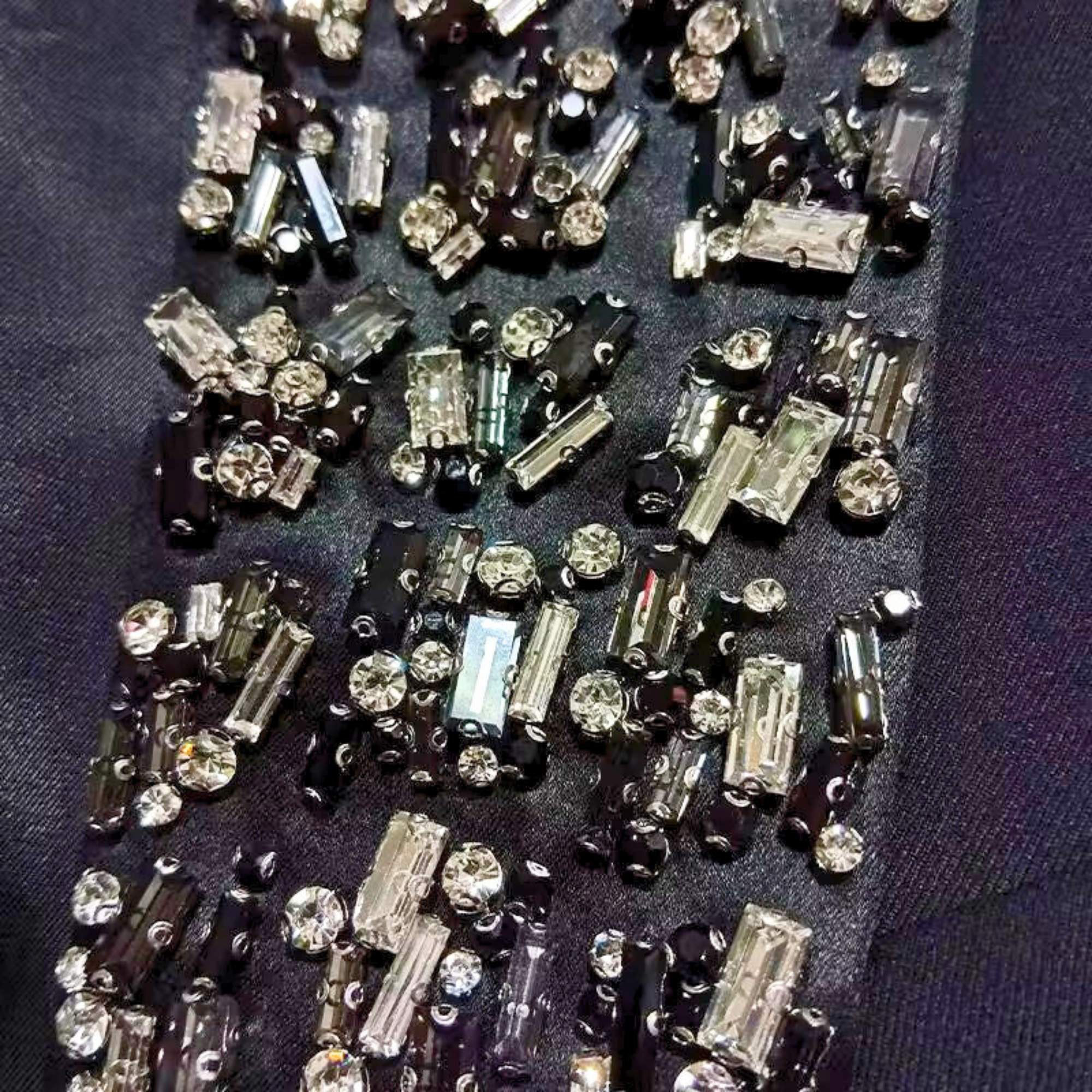 NOIR BLOOM RHINESTONE LAPEL BLAZER